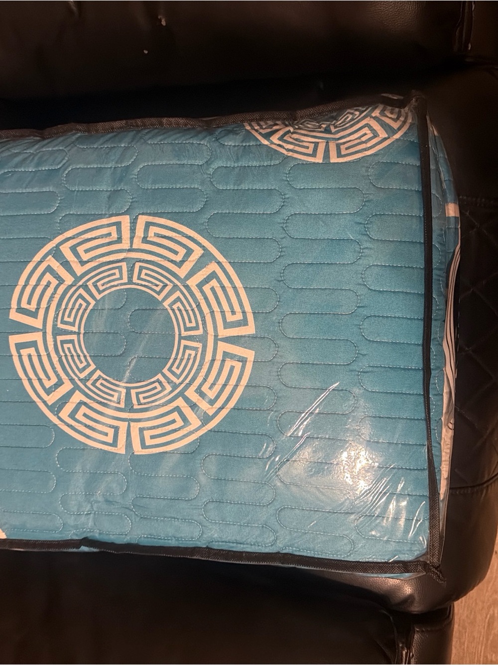 Blue Geometric Quilted Comforter - Home Bedding